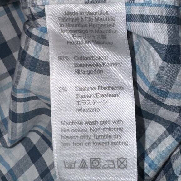 J Crew Shirt Mens Large Blue Plaid Flex Washed Long Sleeve‎ Button Down Comfort - Picture 7 of 8